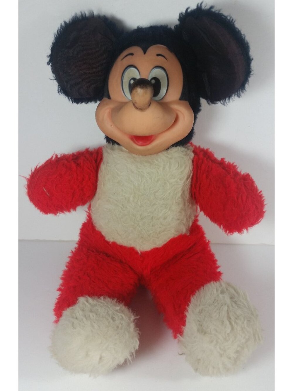 Vintage Mickey Mouse Plush 13in Disney Productions Stuffed Animal Rubber Face